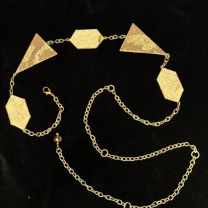 Cintura marrone oro