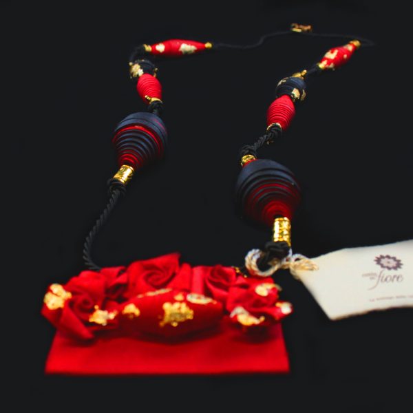 Collana Diana Rosso Nero - immagine 4