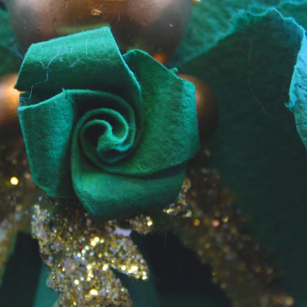 origami rosa verde