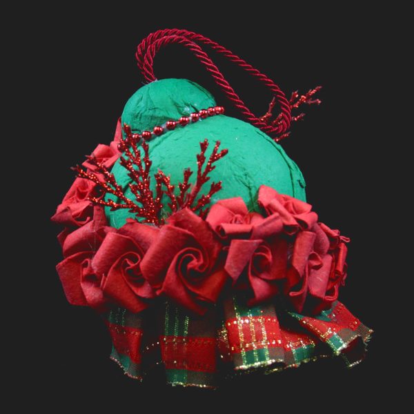 Pallina Verde Rose Tartan - immagine 3