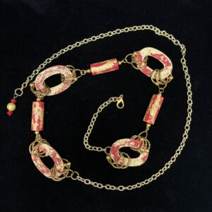 Cintura rosso oro
